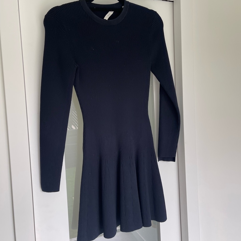 A.L.C.-Navy Long Sleeve Dress